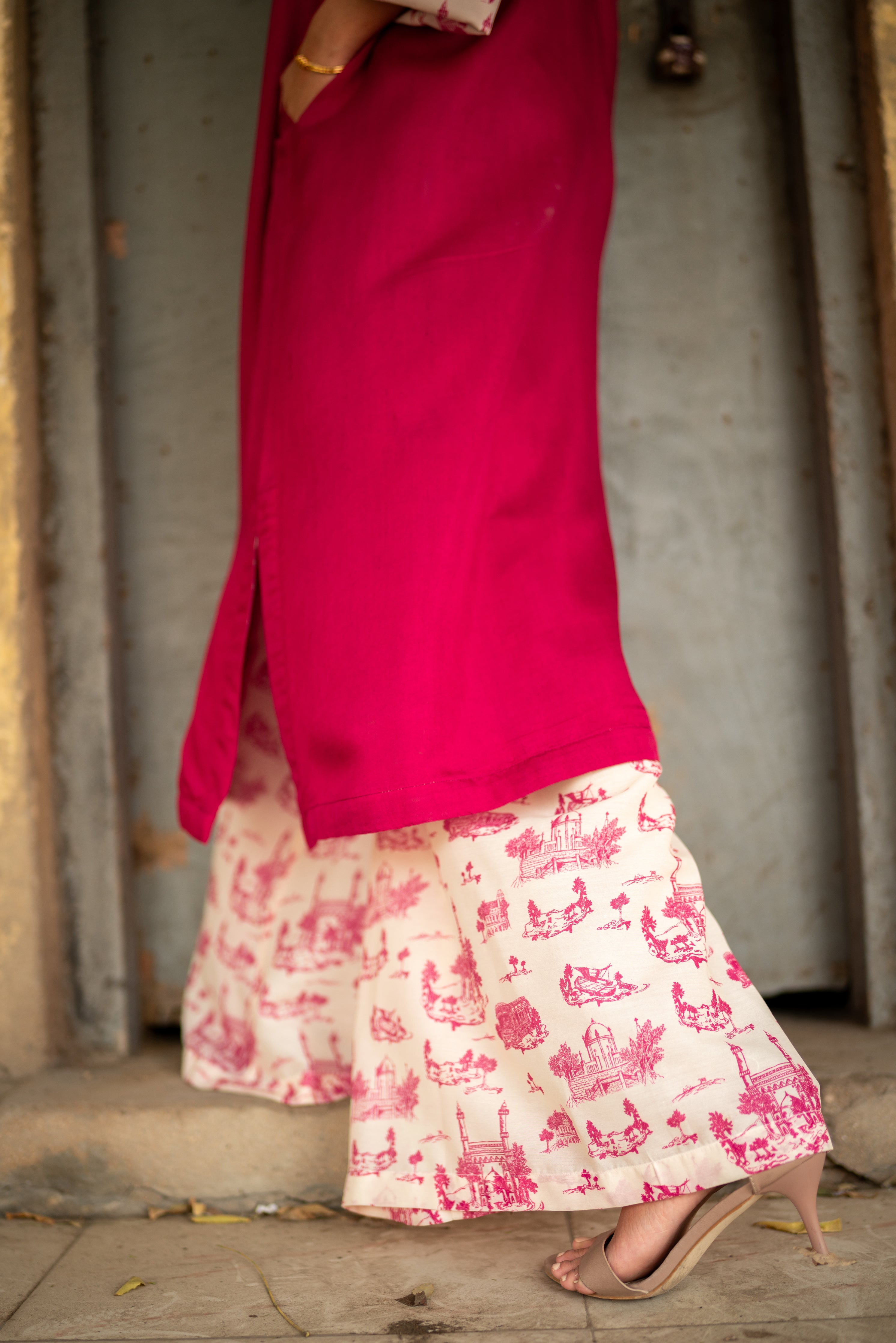 Laela Kurta Set - Rani Pink