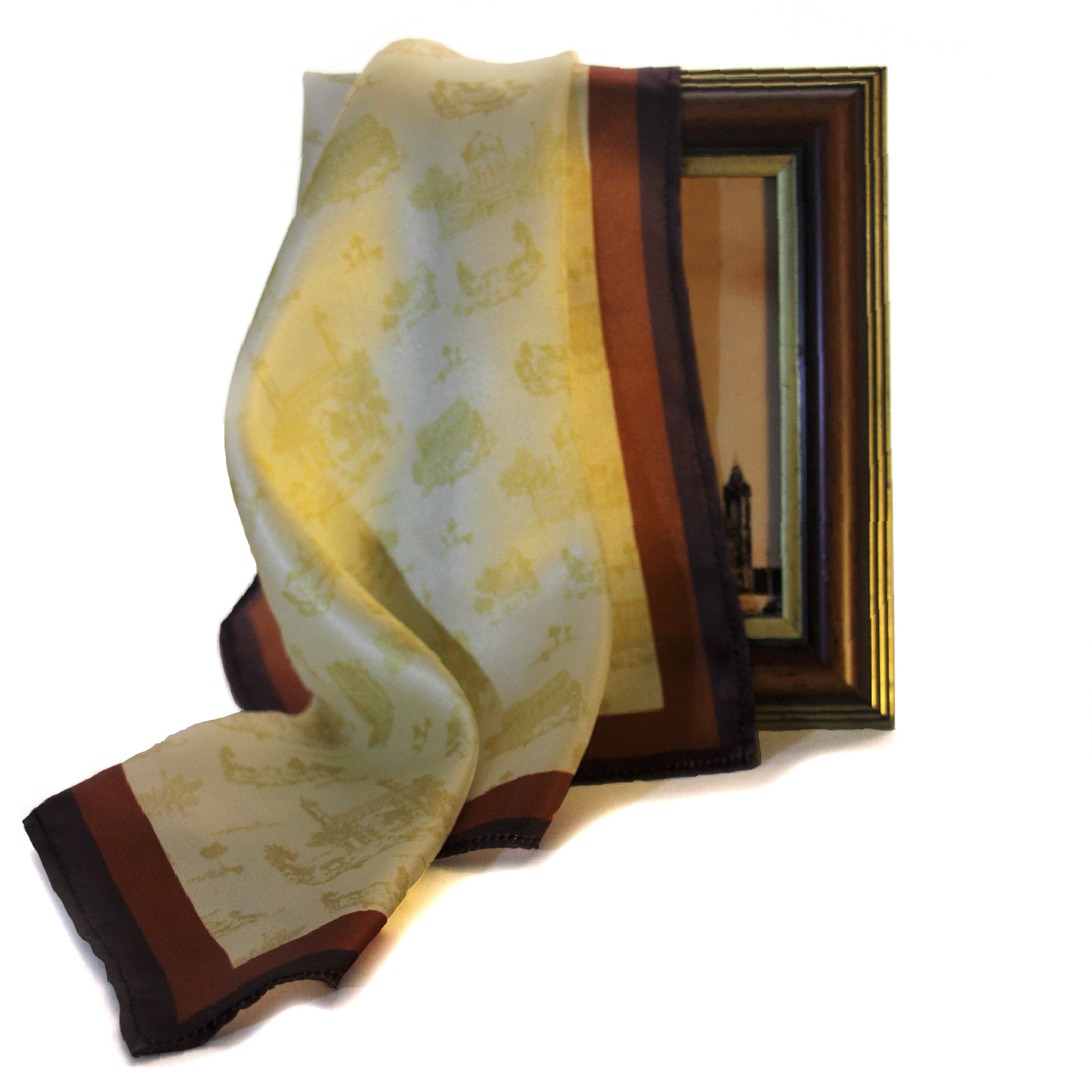 The Toile de Karachi Pocket Square - Brown