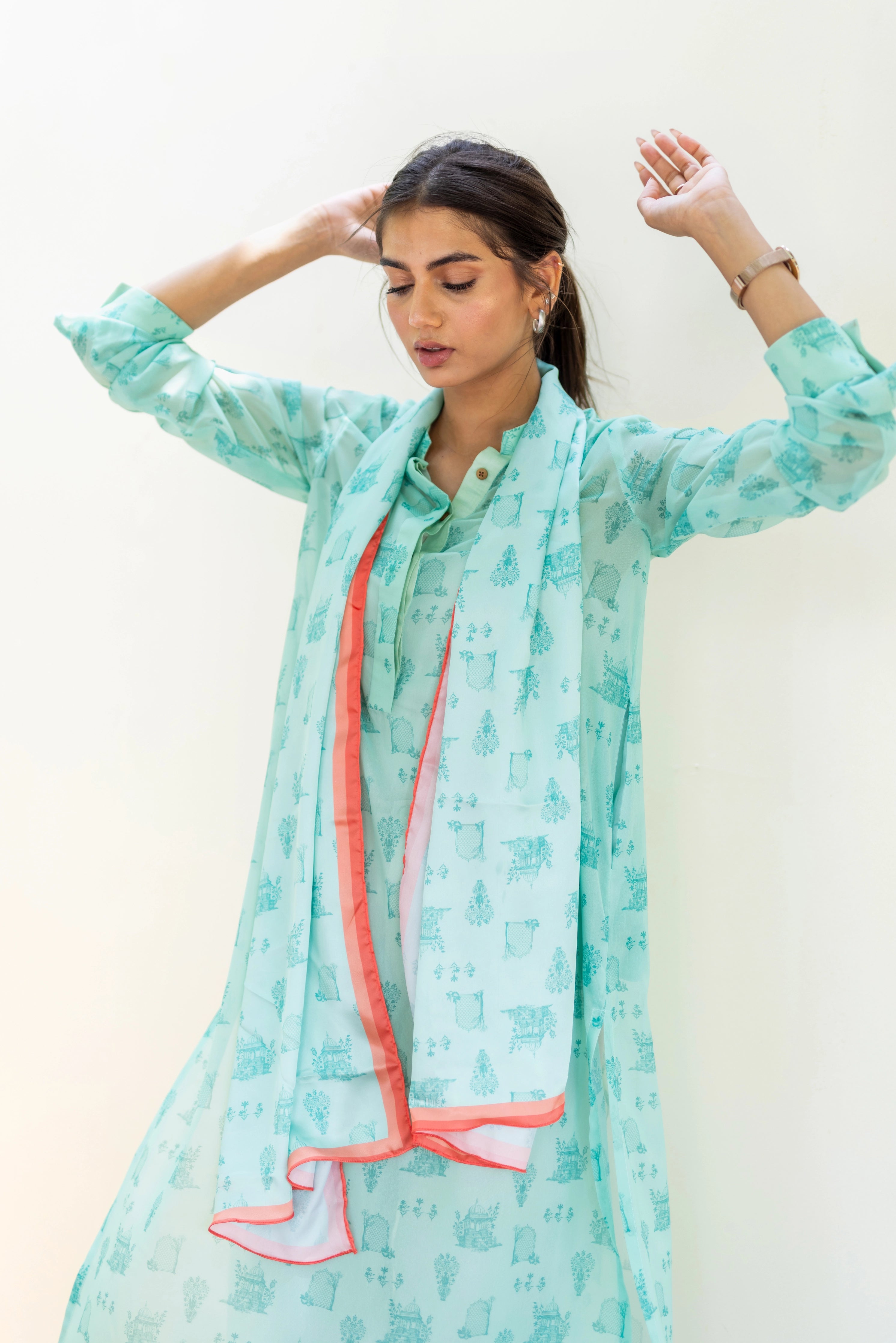 The Mughal Shirt - Aqua