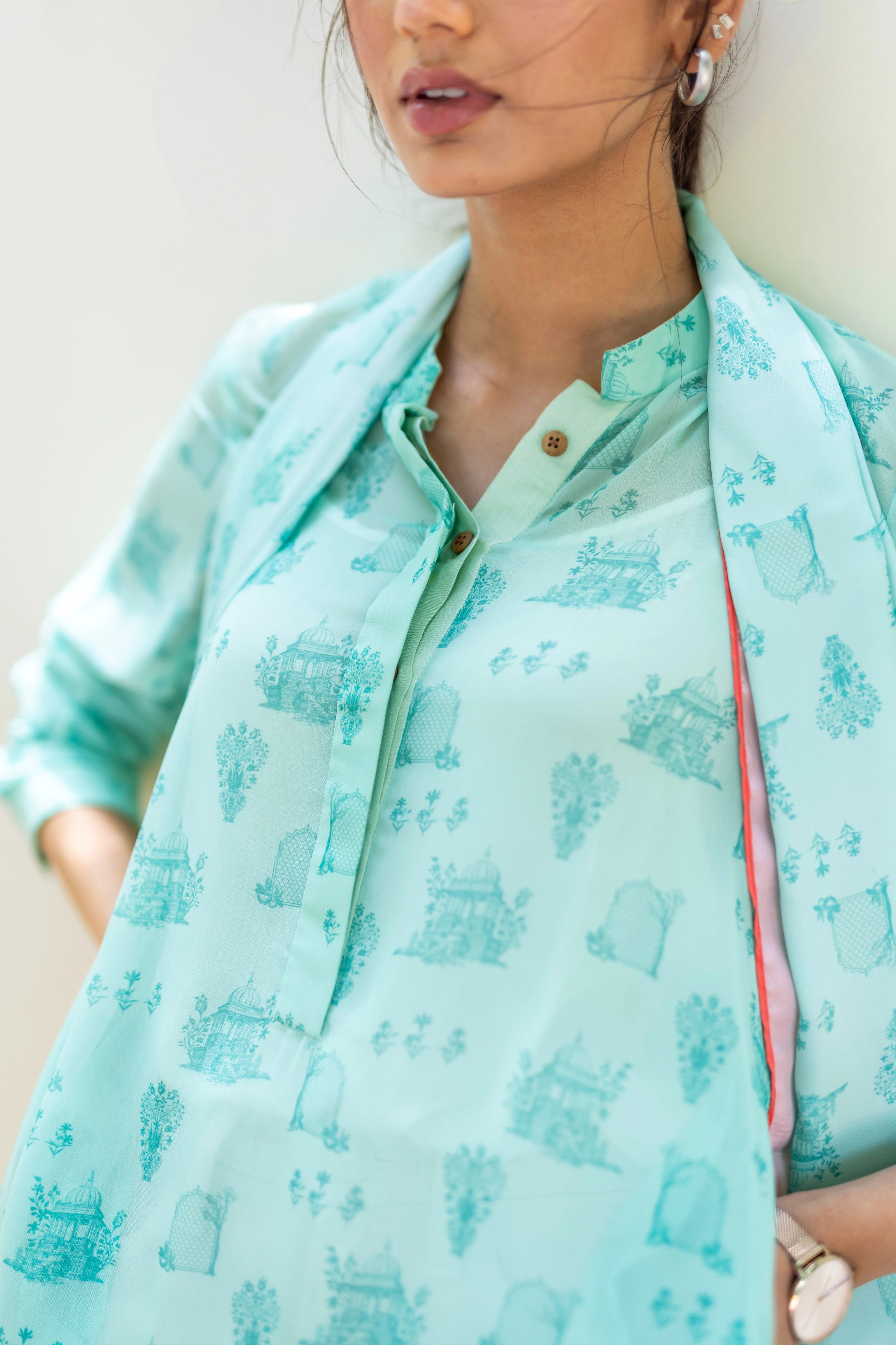 The Mughal Shirt - Aqua