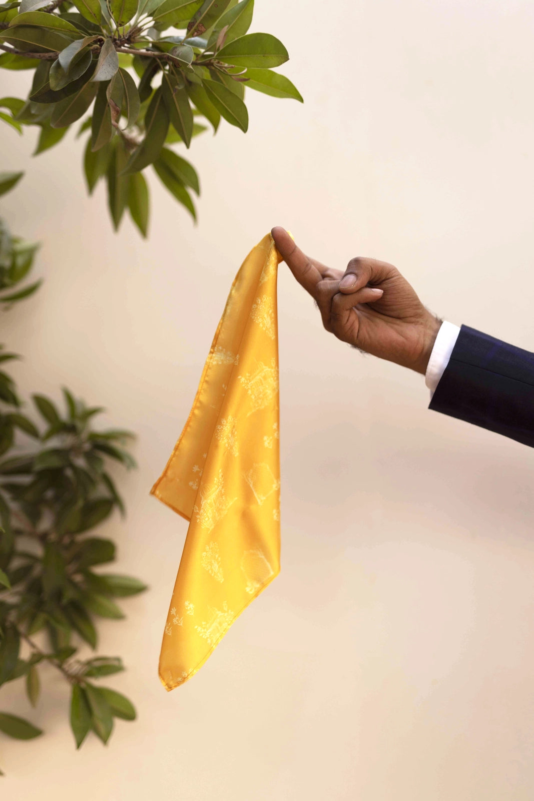 The Mughal Pocket Square - Mustard